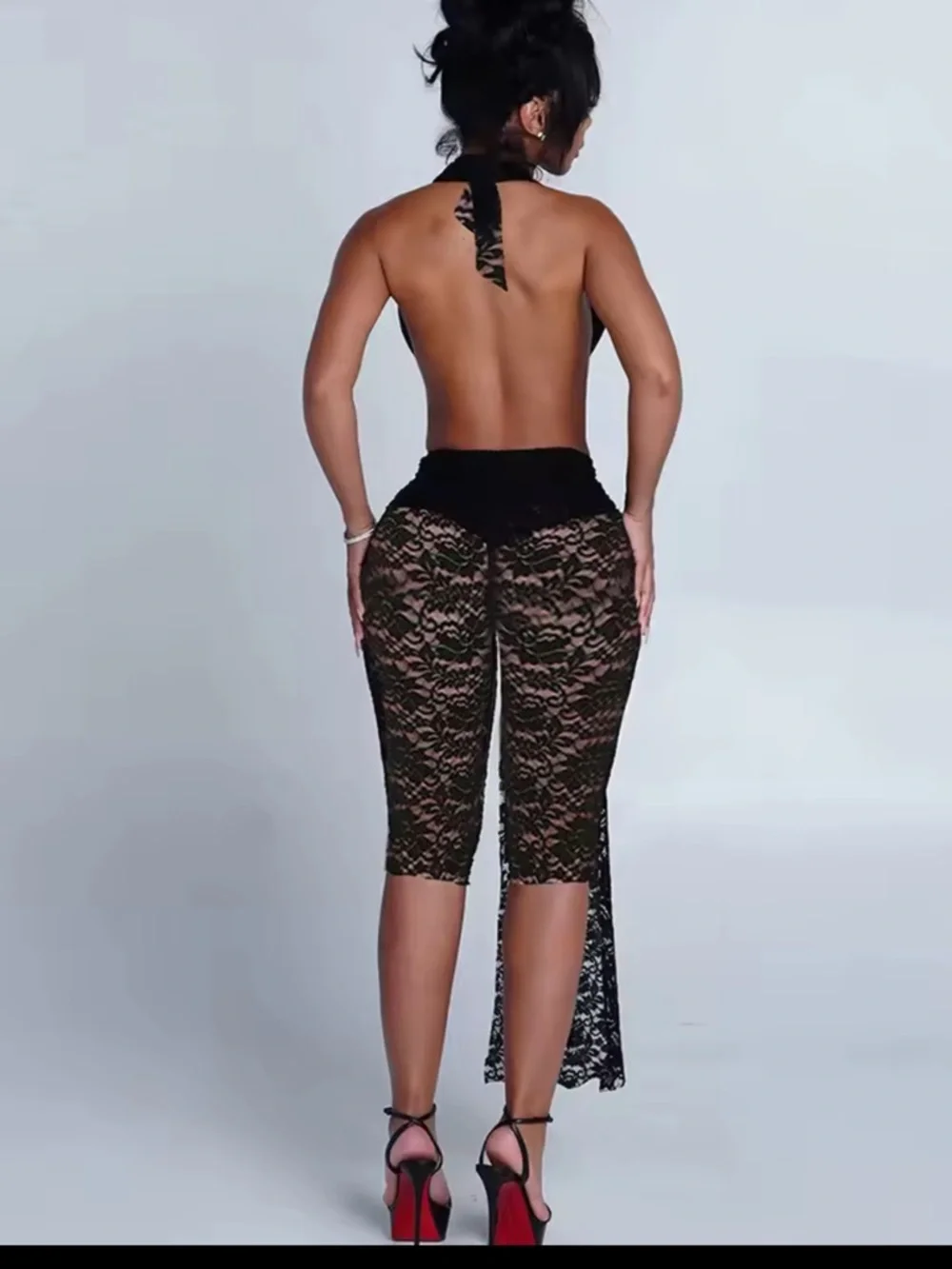 Black Lace Plunge set - Picture 2 of 4